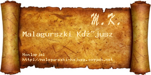 Malagurszki Kájusz névjegykártya